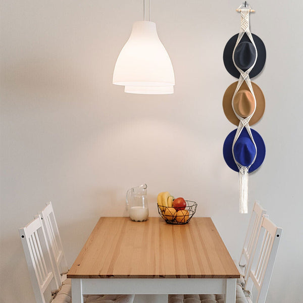 Macrame Hat Hangers For Wall Bohemian Women Rack Organizer Display Decor Decorative Cap Holder Coat & Hat Racks