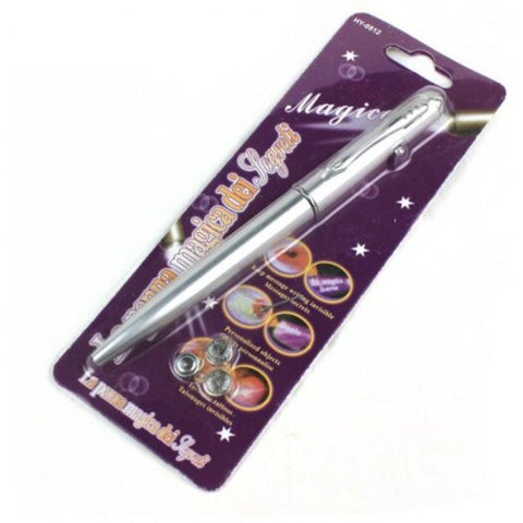 Magic Invisible Ink Pen With Special Light For Secret Confidential Use Silver