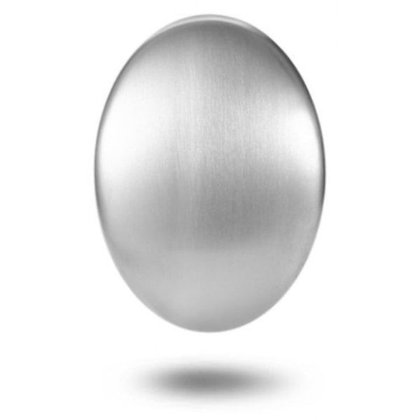 Magic Mini Oval Shape Stainless Steel Soap For Removing Odor Silver