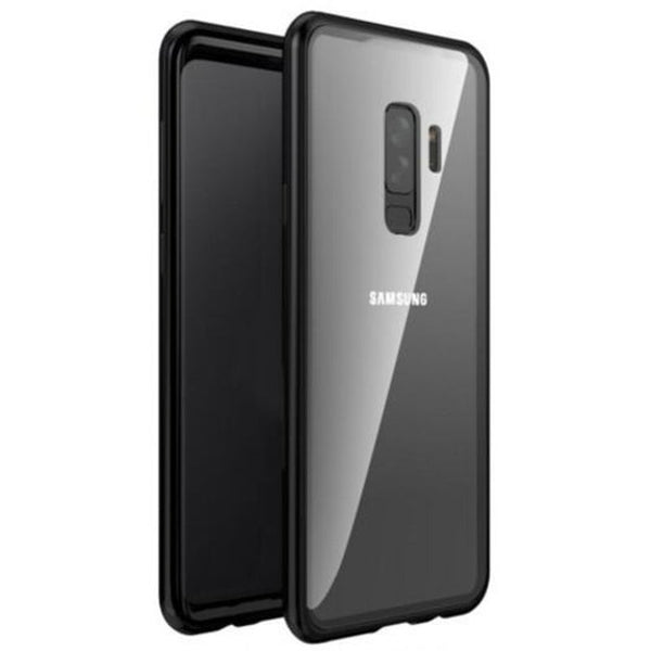 Magnetic Adsorption Tempered Glass Metal Case For Samsung Galaxy S9 Plus Black Cases Covers & Skins