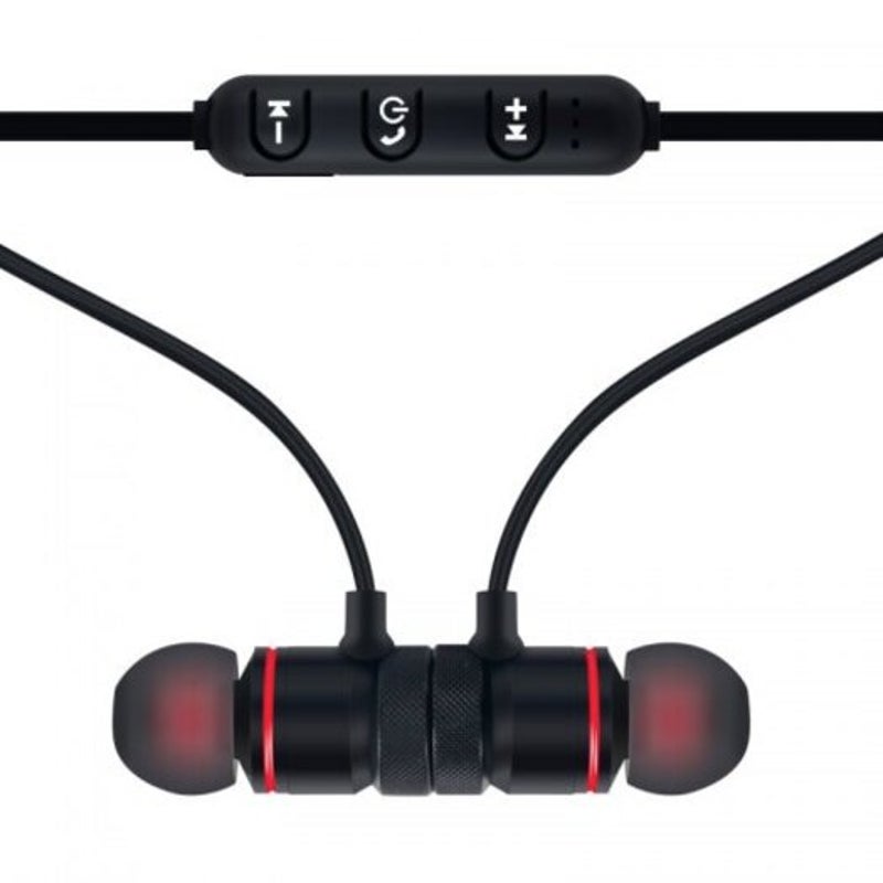 Magnetic Bluetooth Stereo Earphone Sport Earbuds Black Headsets