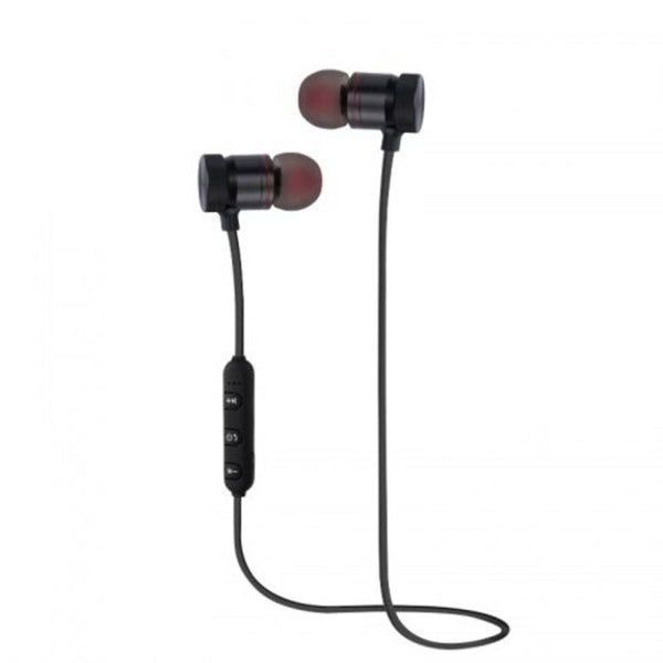 Magnetic Bluetooth Stereo Earphone Sport Earbuds Black Headsets