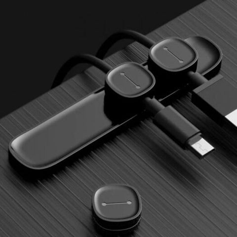 Magnetic Cable Clip Desktop Management Cord Mount Holder Black Other Electrical Equipment
