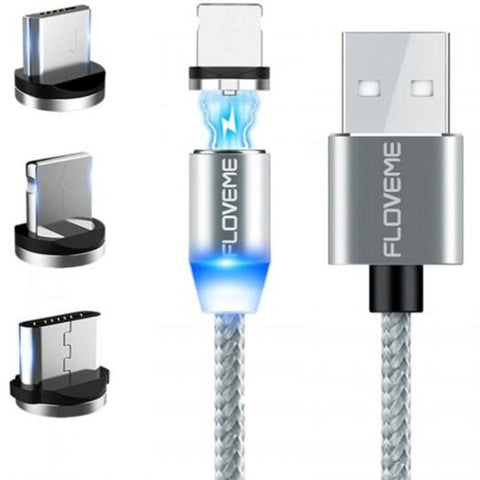 Magnetic Data Cable For Android / Type Silver