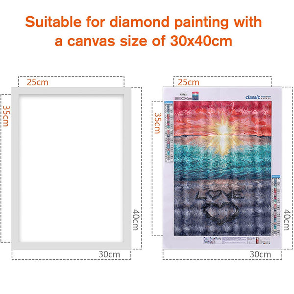 2Pcs Magnetic Diamond Art Painting Frames For 30X40cm Canvas Size Pictures