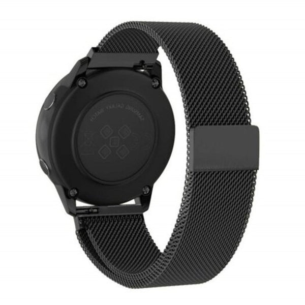 Magnetic Milanese Loop Strap Quick Release Band For Samsung Galaxy Watch Active Black Watch Bands