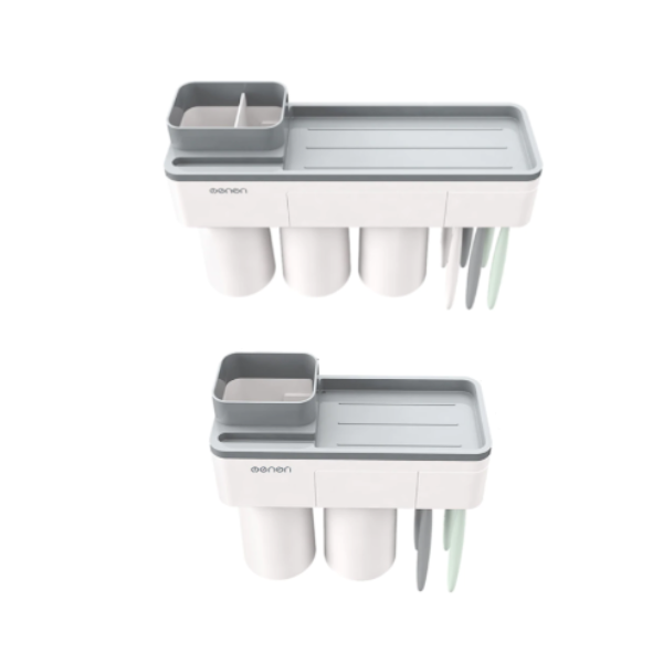 Magnetic Toothbrush Holder Wall Mount Bathroom Storage Shelf Tumblers & Toothbrush Holders