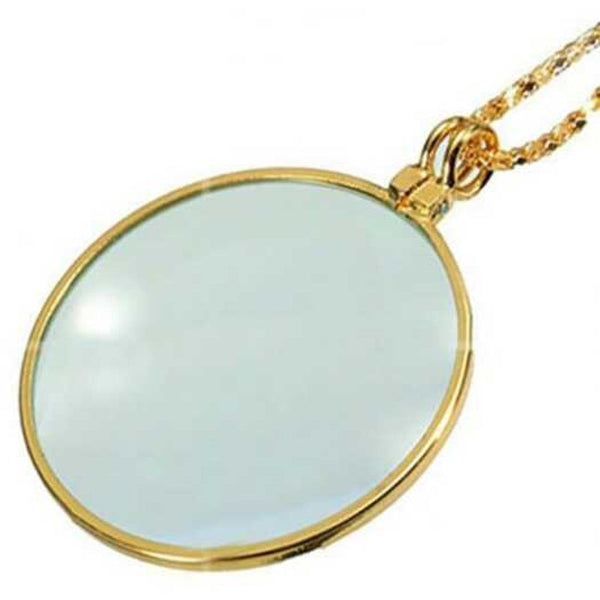Magnifying Glass Necklace For Old Men Gold