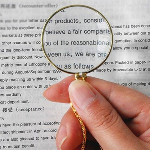Magnifying Glass Necklace For Old Men Gold Low Vision Magnifiers