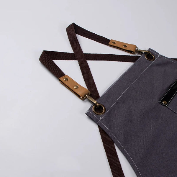 Kitchen Gardening Apron Brown Full Body Unisex Sturdy Canvas Water Oil Proof Aprons