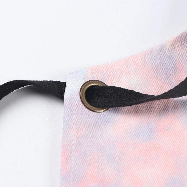 Kitchen Apron Green Creative Tie Dye Soft Cotton Unisex For Garden Use Aprons