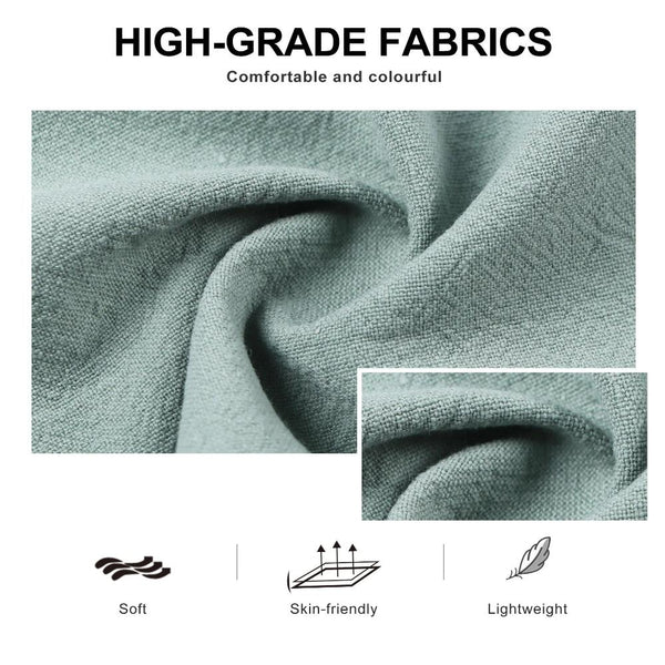 Kitchen Apron Gray Cotton Linen Neckband For Garden Cooking Aprons