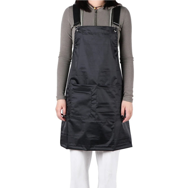 Work Apron Black Collection Cross Back With Large Pockets Straps For Professionals Aprons