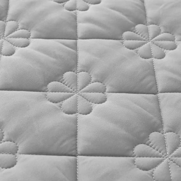 Mattress Cover Floral White Double Size Waterproof Quilted Fitted Bed Sheet Sheets