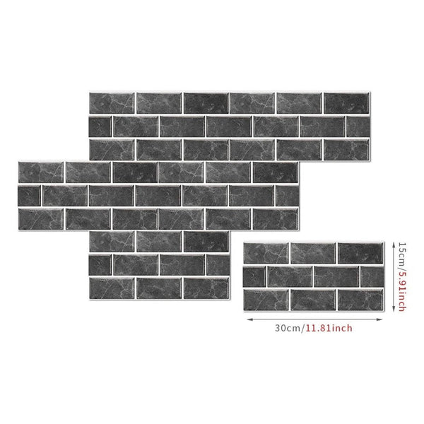 Wallpaper Black Charcoal 24 Pieces Waterproof Self Adhesive Removable Sticker Wall Stickers