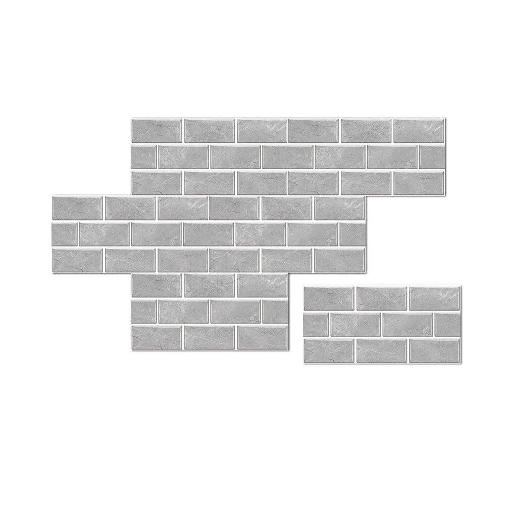 Wallpaper Gray 24 Pieces Waterproof Self Adhesive Removable Tile Sticker Wall Stickers