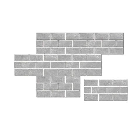 Waterproof Self Adhesive Removable Gray 3D Marble Tile Wall Sticker Wall Stickers