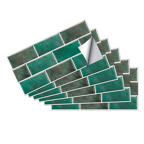 Wallpaper Green 24 Pieces Waterproof Self Adhesive Removable Marble Tile Sticker Wall Stickers