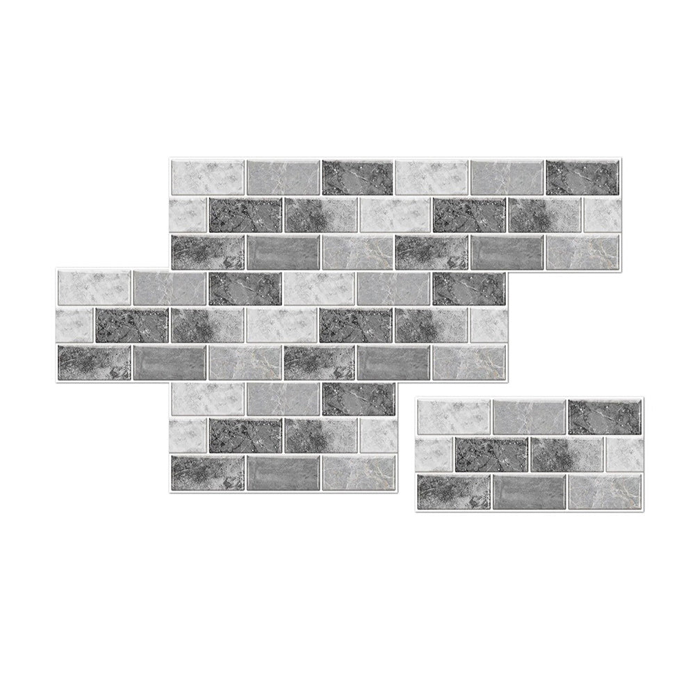 Dark Gray Waterproof Self Adhesive 3D Diy Marble Tile Wallpaper For Decor Wall Stickers