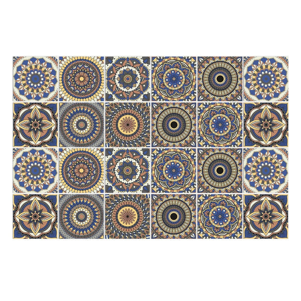 Wallpaper Brown Shade 15 Centimetre X 24 Pieces Pvc Tile Stickers Wall Stickers