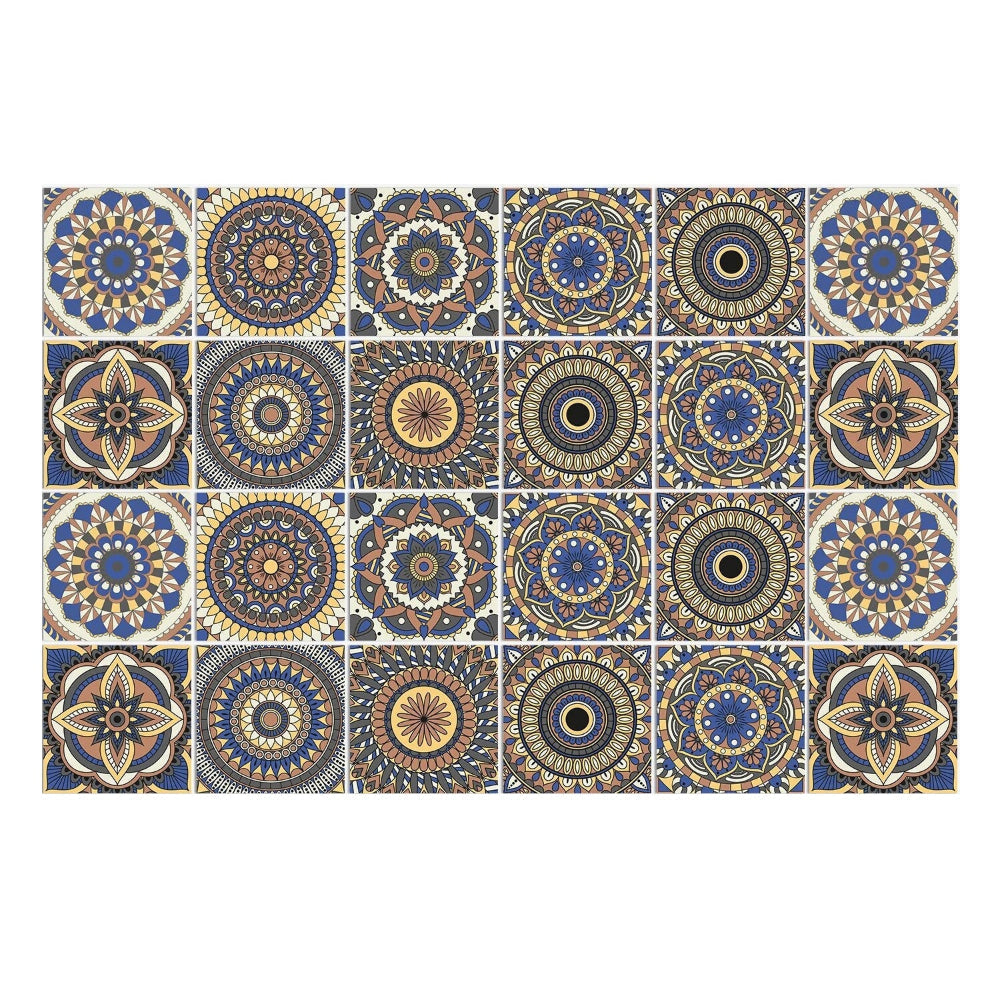 Wallpaper Brown Shade 20 Centimetre X 24 Pieces Modern Retro Style Pvc Tile Stickers Waterproof Self Adhesive Decor Wall Stickers