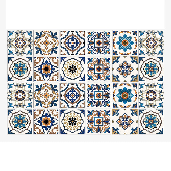 Wallpaper Mix Colour 15 Centimetre X 24 Pieces Pvc Tile Stickers Wall Stickers