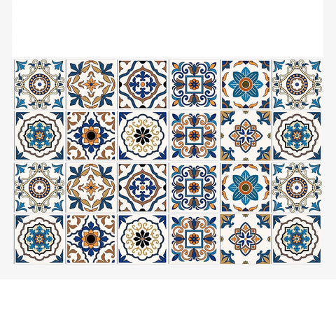 Wallpaper Mix Colour 15 Centimetre X 24 Pieces Pvc Tile Stickers Wall Stickers