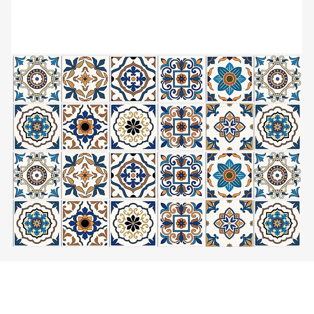 Wallpaper Mix Colour Twenty Centimetre By Four Pieces Modern Retro Style Pvc Tile Stickers Waterproof Self Adhesive Decor Wall Stickers