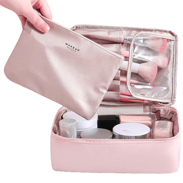 Makeup Bag Cosmetic Case Organizer Brushes