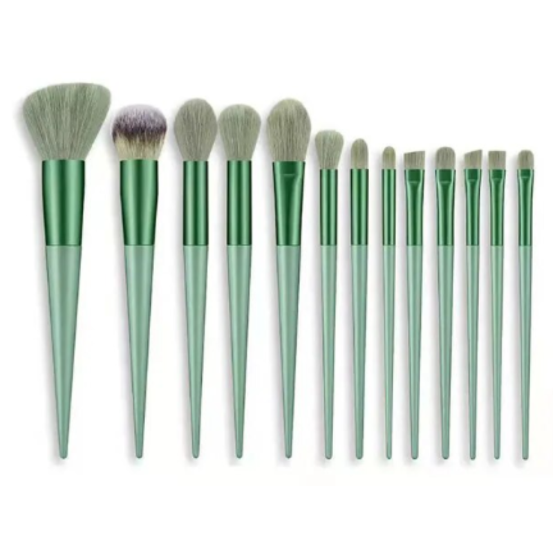 13 Pieces Conical Makeup Set Long Bronzer Sculpting Highlight Eyeshad Brushes