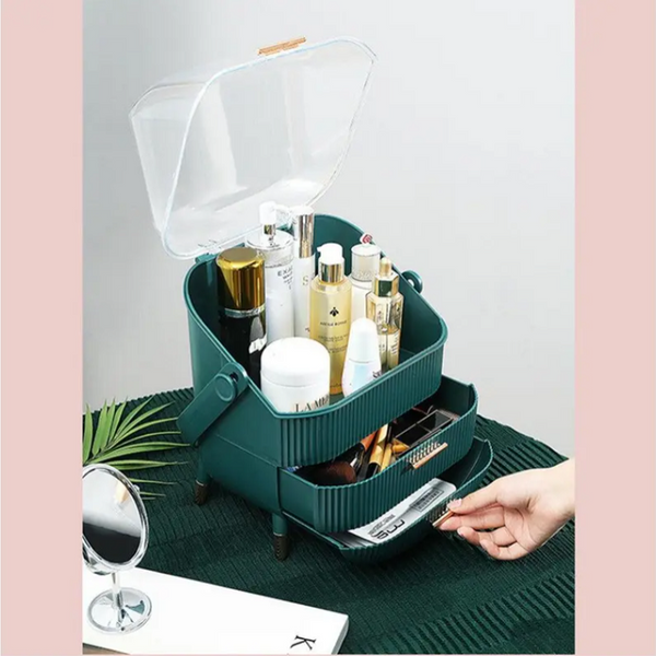 Makeup Organiser Drawer Compartment Cosmetics Storage Box Waterproof Large Desktop Capacity Up Organizer