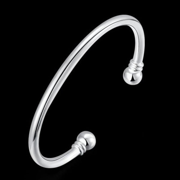 Veile Studios Male Double Bead Bracelet Fashion Modeling Silver Bracelets