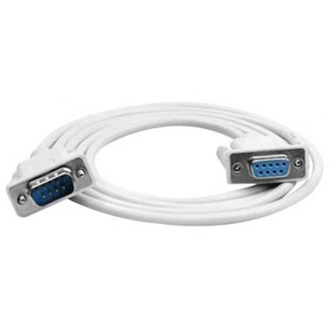 Male To Female 9 Pin Serial Cable White