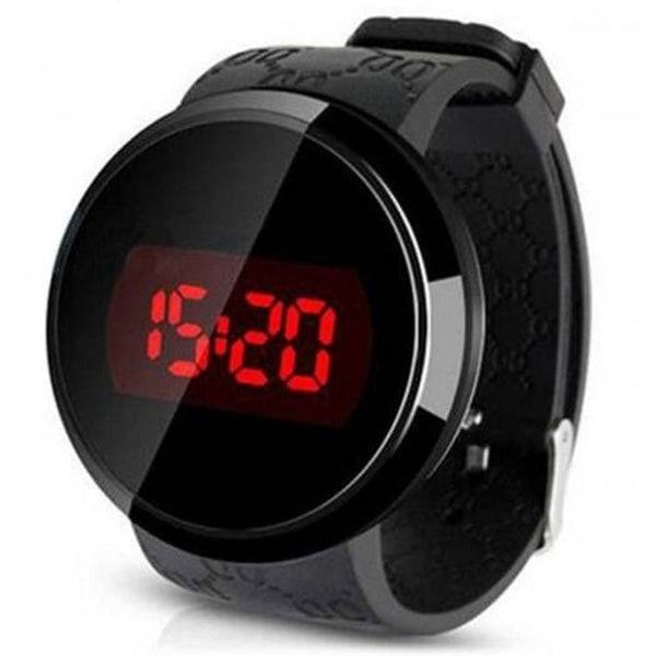 Veile Studios Man Conception Blue Red Led Mens Stainless Steel Wrist Masculino Black Watches