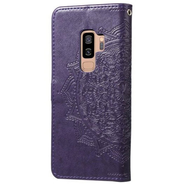 Mandala Embossing Series Phone Leather Cover For Samsung Galaxy S9 Plus Purple Cases Covers & Skins