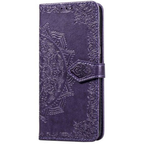 Mandala Embossing Series Phone Leather Cover For Samsung Galaxy S9 Plus Purple Cases Covers & Skins