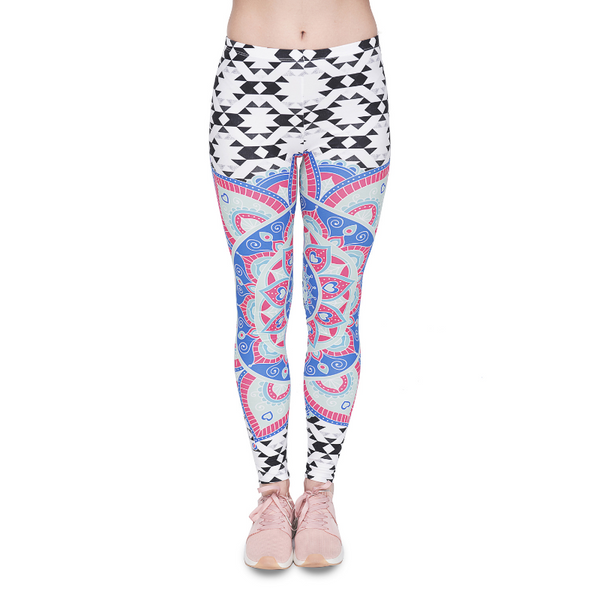 Mandala Colourful High Waist Yoga Pants Women Printed Leggings Women Leggings