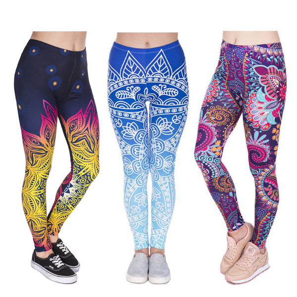 Mandala Colourful High Waist Yoga Pants Women Printed Leggings Women Leggings