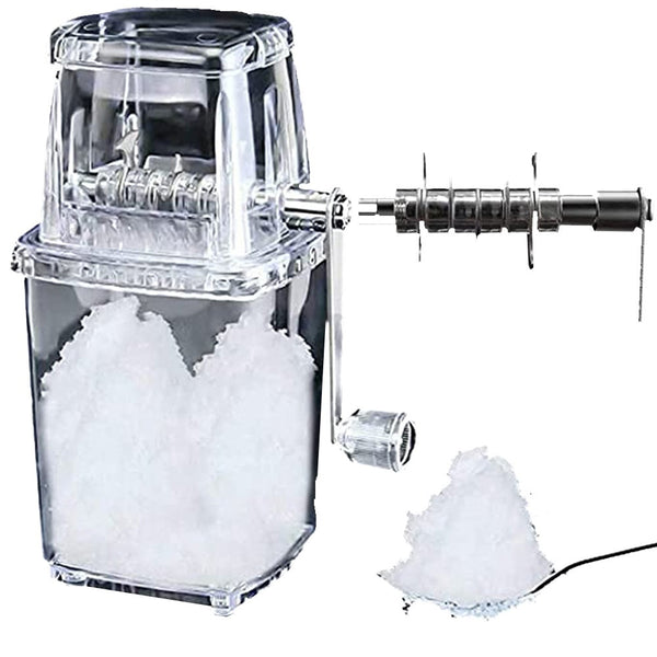Manual Cranked Operated Ice Crusher Shaver Portable Breaker