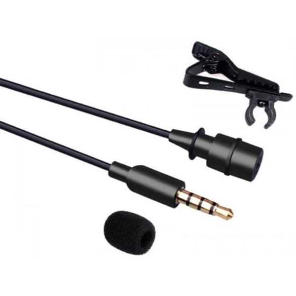 Maono Au 100 Hands Free Clip On Lapel Microphone Black Headsets
