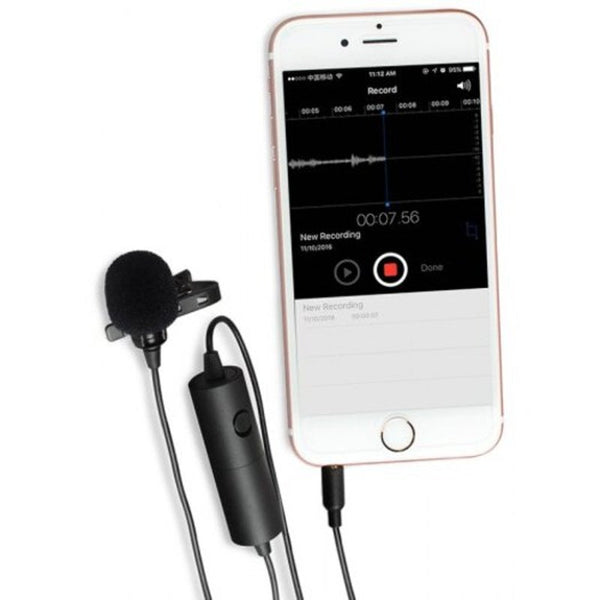 Maono Au 100 Hands Free Clip On Lapel Microphone Black Headsets