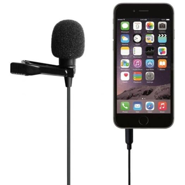 Maono Au 100 Hands Free Clip On Lapel Microphone Black Headsets