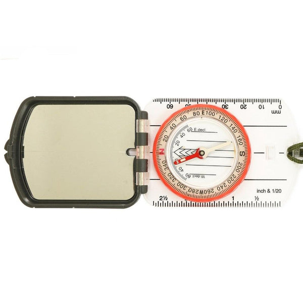 Map Ruler Scale Mirror Navigation Compass Scouts Camping Outdoor Hiking Expedition Backpacking Orienteering Compasses