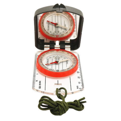 Map Ruler Scale Mirror Navigation Compass Scouts Camping Outdoor Hiking Expedition Backpacking Orienteering