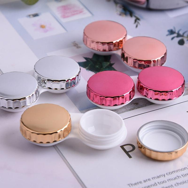 Marble Design Contact Lens Storage Case With Mirror Contact Lens Storage & Equipment