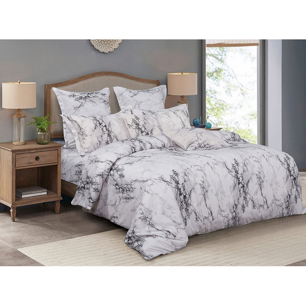 Fabric Fantastic Marble Super King Size Duvet Quilt Cover Set Quilt Covers