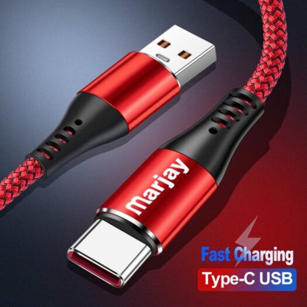 5A Super Fast Charging Anti Winding High Speed Type Data Cablefor Huawei Xiaomi Samsung Red 60Cm