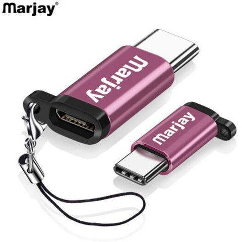 Adapter Micro Usb Female To Usbc Male Converter For Xiaomi Note 10 7 Huawei P20 Lite Type Rose Gold Universal
