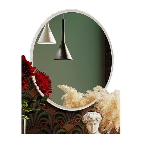 Belbagno Marmo Round Led Bathroom Wall Mirror Mirrors