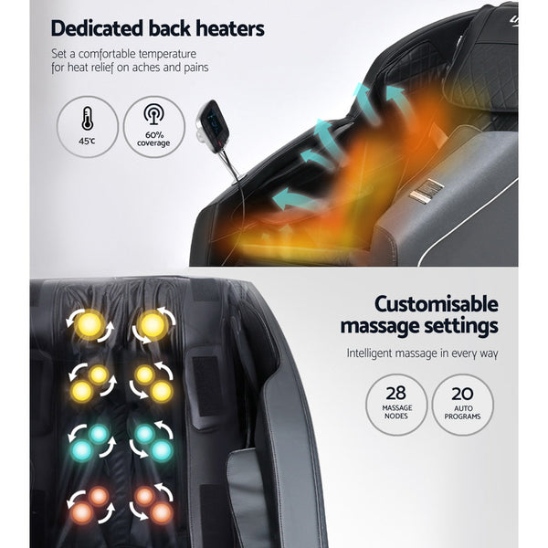 Livemor Electric Massage Chair Full Body Reclining Shiatsu Heating Massager